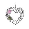 Black Hills Gold by TRJ Family Jewelry Heart Pendant with 1-6, 2.5mm Synthetic Birthstones - G C2662-SY - Image 3