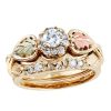 Landstrom’s Original Black Hills Gold Halo Diamond Engagement Ring – G LWR932AD - Image 2