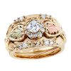 Landstrom’s Original Black Hills Gold Halo Diamond Engagement Ring – G LWR932AD - Image 3