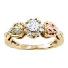 Landstrom’s Original Black Hills Gold Halo Diamond Engagement Ring – G LWR932AD