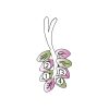 Mt Rushmore Black Hills Gold Family Jewelry Vine Pendant with 1-6, 2mm Synthetic Birthstones - G 22945-SY - Image 5