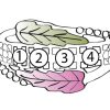 Mt Rushmore Black Hills White Gold Family Jewelry Leaf and Grape Cluster Ring with 2-6, 3.5mm Synthetic Birthstones – WG908-SY - Image 4