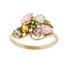 Mt Rushmore Black Hills Gold Family Jewelry Swirling Vine Ring with 2-6, 2.5mm Synthetic Birthstones - G 925-SY