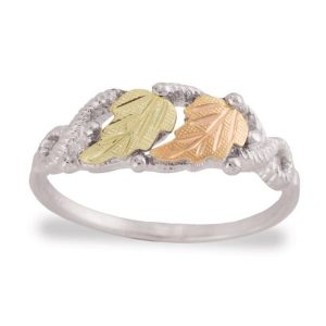 Mt Rushmore Black Hills Gold on Silver Ring - MR1291
